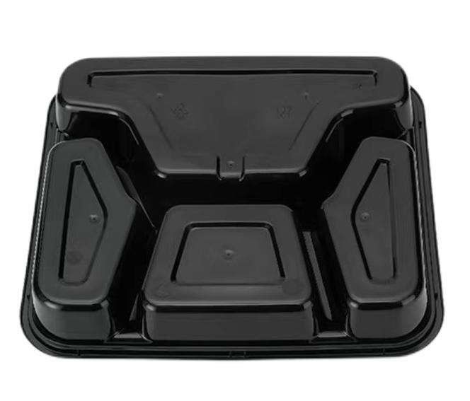 Containers de alimentos de plástico descartáveis para almoço personalizados disponíveis em 2 a 8 compartimentos