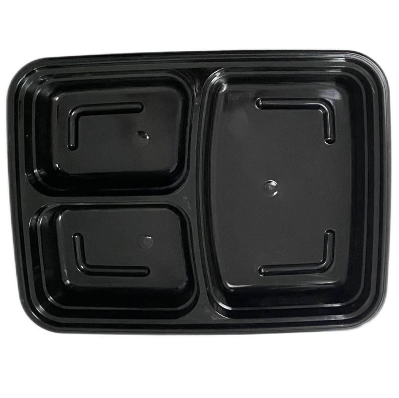 Containers de alimentos de plástico descartáveis para almoço personalizados disponíveis em 2 a 8 compartimentos