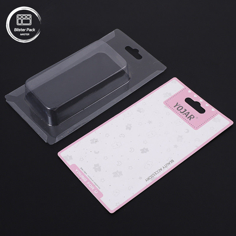Cartão de slide de PVC personalizado Pacotes de bolhas personalizados Insira embalagem com cartão de papel para exibição segura do cartão