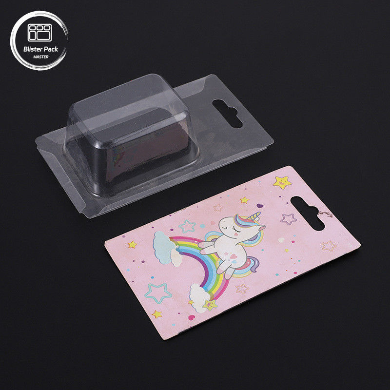 Cartão de slide de PVC personalizado Pacotes de bolhas personalizados Insira embalagem com cartão de papel para exibição segura do cartão