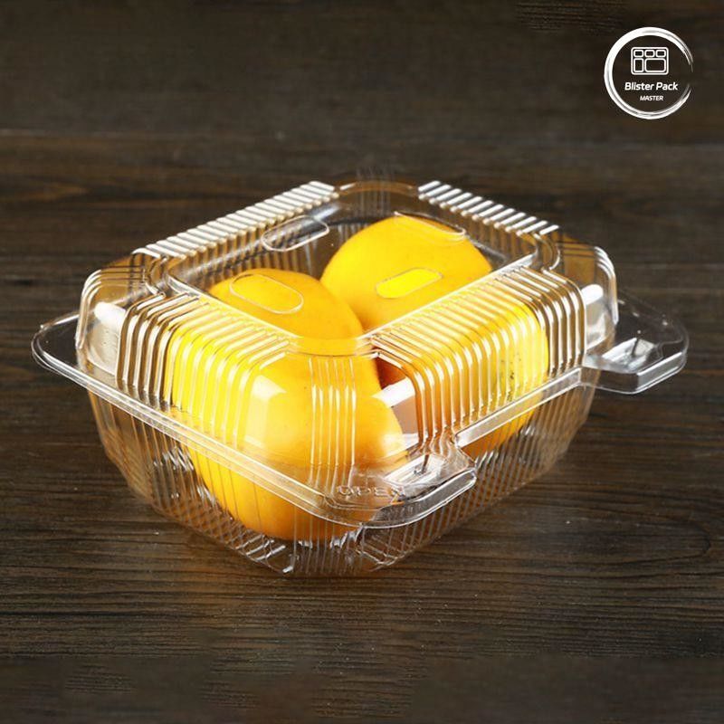 OEM/ODM Clamshell bandeja de frutas descartável e recipientes de vegetais PET transparente plástico de qualidade alimentar