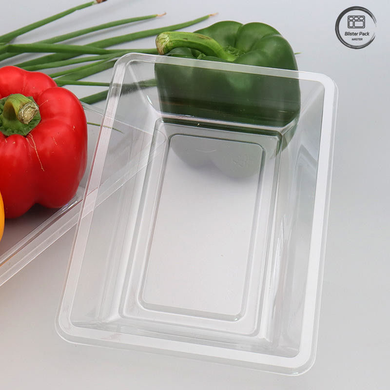 Embalagens de plástico de fundo plano para produtos frescos