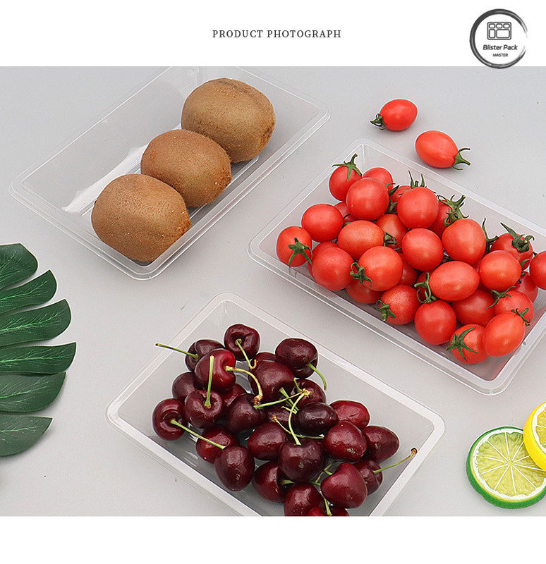 Embalagens de plástico de fundo plano para produtos frescos