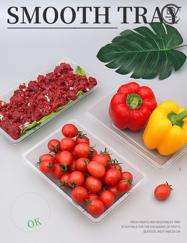 Embalagens de plástico de fundo plano para produtos frescos
