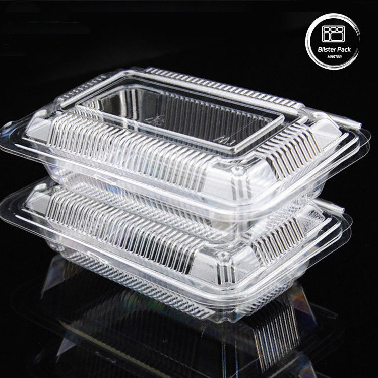 100% de PLA Biodegradable Containers Clamshell Compostable Clear Hinged Boxes para frutas e legumes