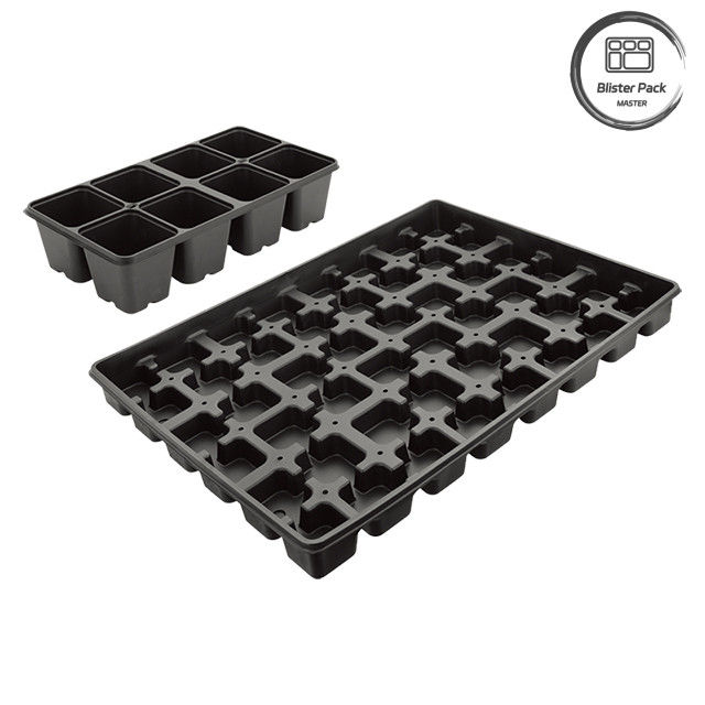 128 células PS bandejas de sementeira de plástico para plantação de vegetais 0,8 mm a 1,0 mm de espessura bandejas de germinação de plantas