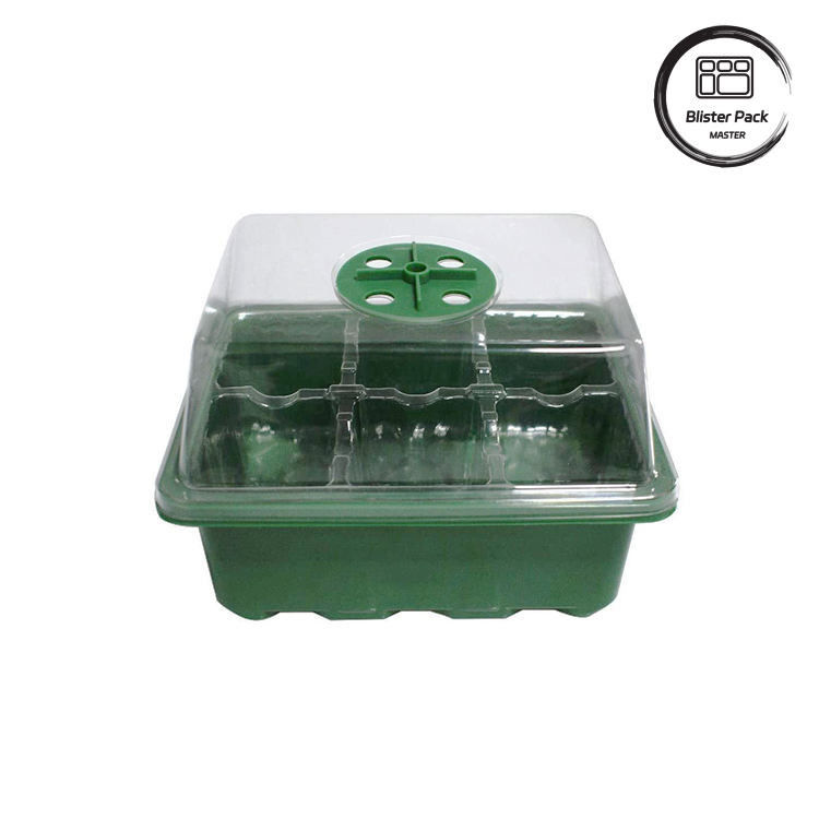 Decoração de jardim elegante interior rígido bandejas de sementes de plástico sistema de berçário micro verde