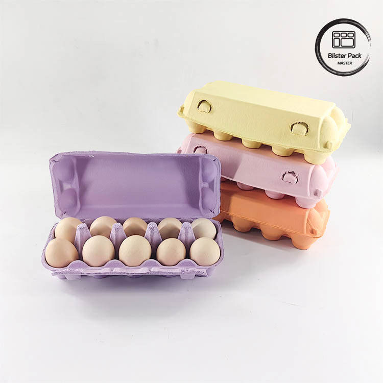 Embalagem de ovos de codorna ecológica personalizada 12 6 4 Caixa de pasta de papel Caixas de ovos para ovos de galinha