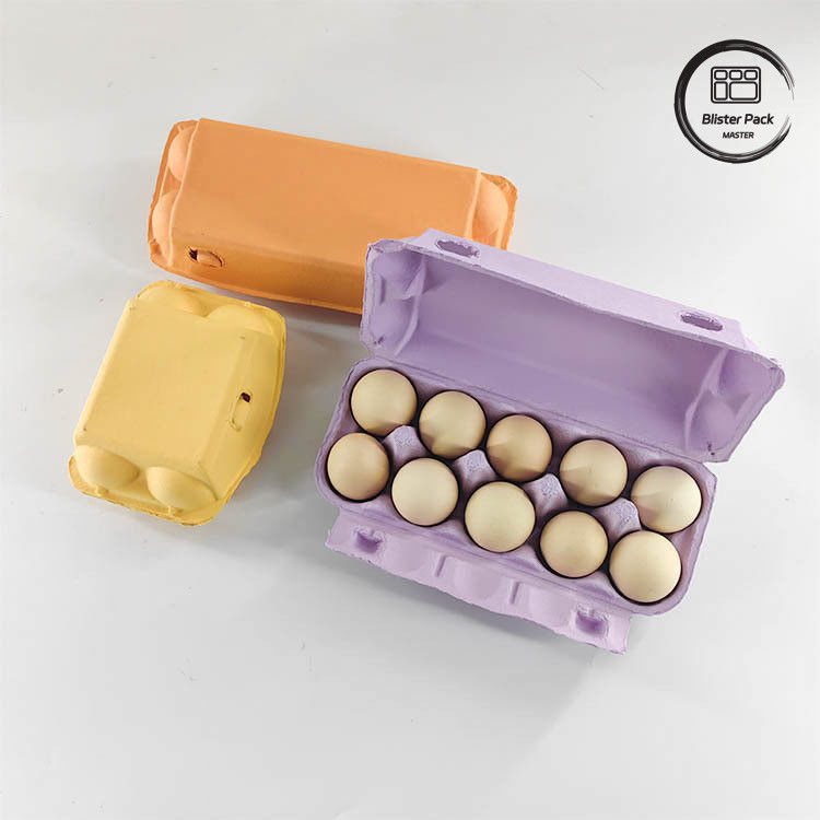 Embalagem de ovos de codorna ecológica personalizada 12 6 4 Caixa de pasta de papel Caixas de ovos para ovos de galinha