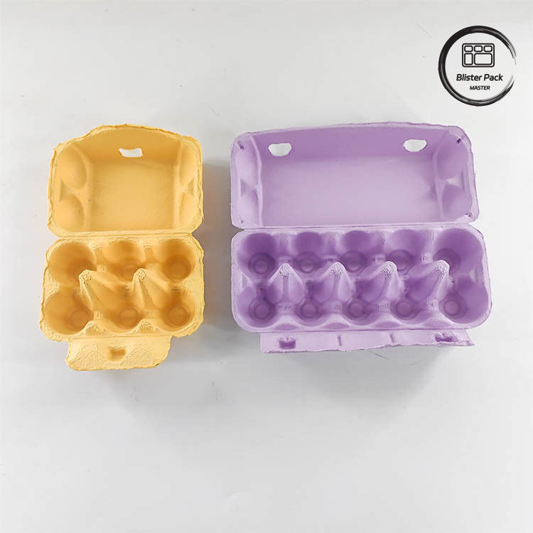 Embalagem de ovos de codorna ecológica personalizada 12 6 4 Caixa de pasta de papel Caixas de ovos para ovos de galinha