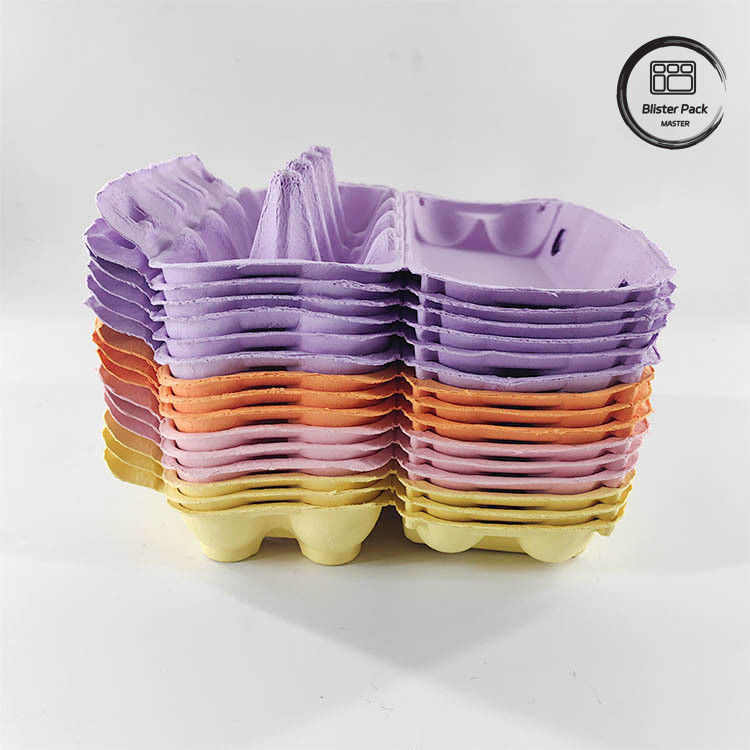Embalagem de ovos de codorna ecológica personalizada 12 6 4 Caixa de pasta de papel Caixas de ovos para ovos de galinha
