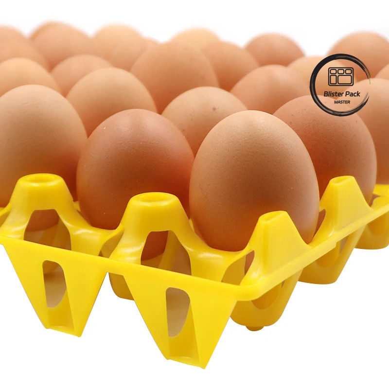 30 Caixa de bolhas de ovo Caixa de plástico colorida Caixas de plástico termoformadas duráveis para fazendas de frangos