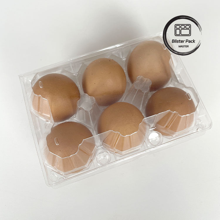 6 Pacotes de caixas de plástico para ovos Caixas de embalagem de ovos duráveis para armazenamento seguro