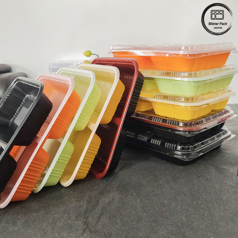 Eco-friendly 3 Compartimentos Bento Box descartável PP plástico microondas e frigorífico seguro