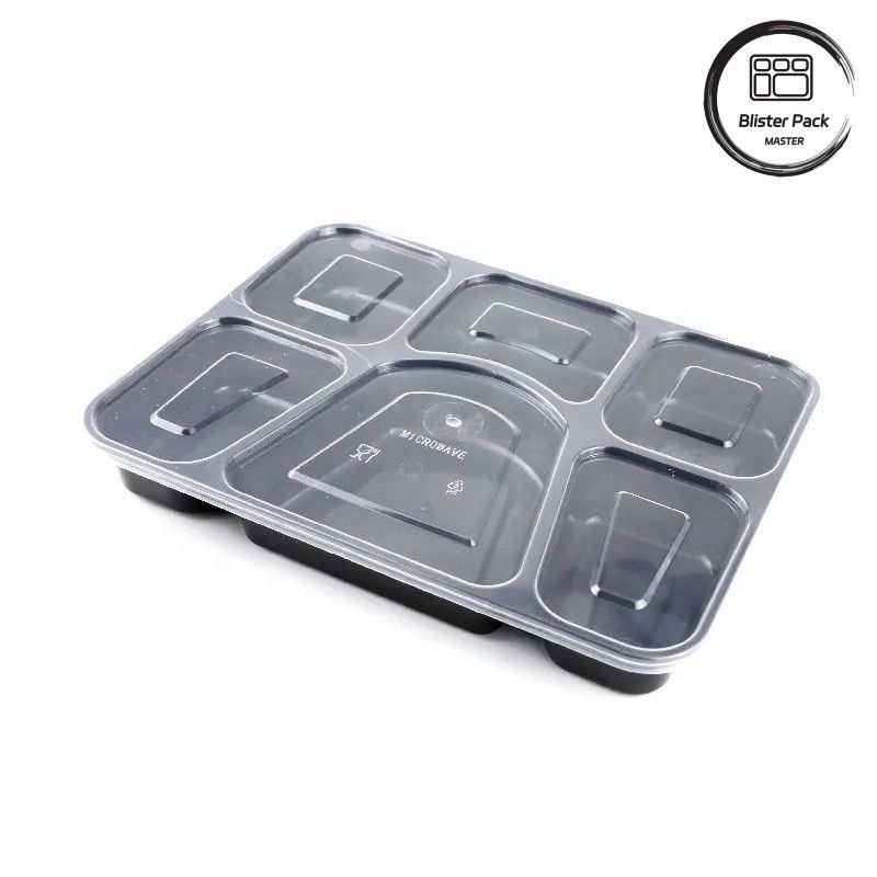 Caixas de plástico para microondas com 2, 3, 4, 6 compartimentos