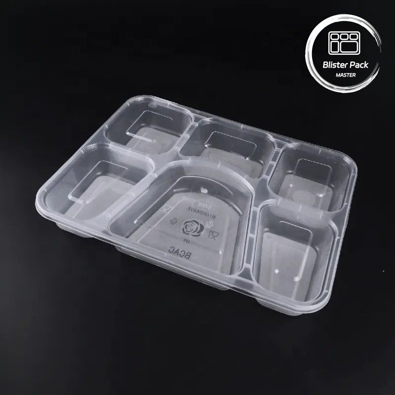 Caixas de plástico para microondas com 2, 3, 4, 6 compartimentos