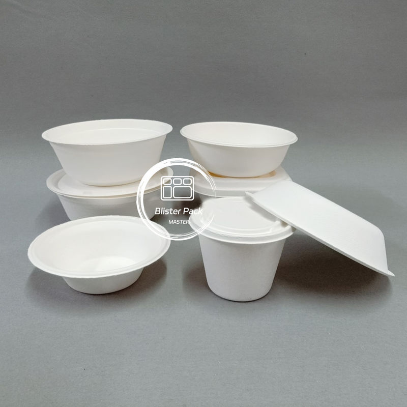 PFAS livre biodegradável de cana de açúcar Bagasse Taças de Sopa e Salada descartáveis 8oz a 32oz