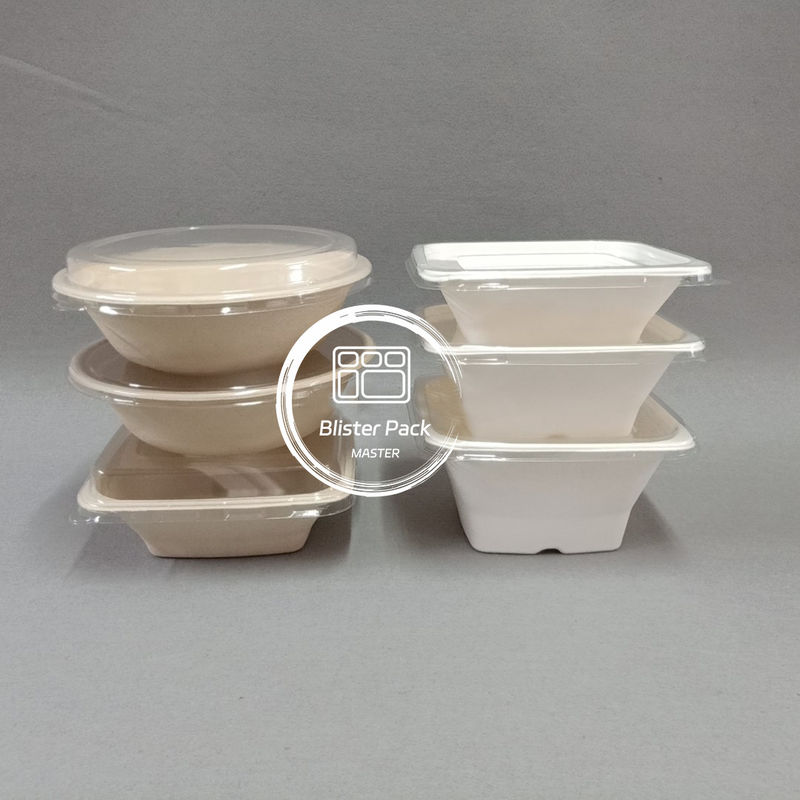 PFAS livre biodegradável de cana de açúcar Bagasse Taças de Sopa e Salada descartáveis 8oz a 32oz