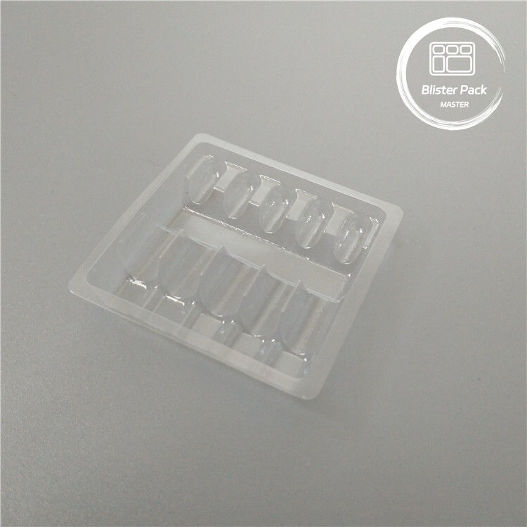 Embalagem de Ampola Médica em Bolhas de Plástico personalizada para frascos de 1 ml PVC transparente descartável
