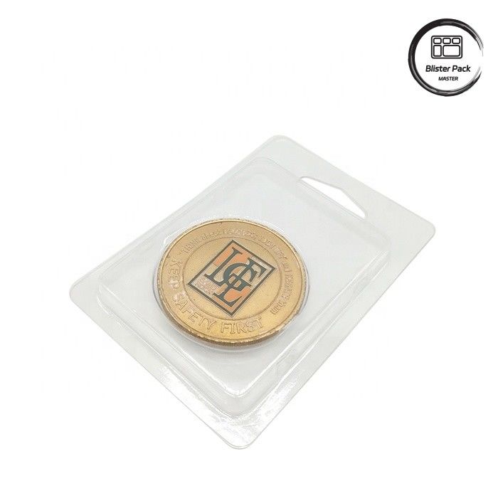 Embalagem em bolhas de plástico transparente personalizada para moedas