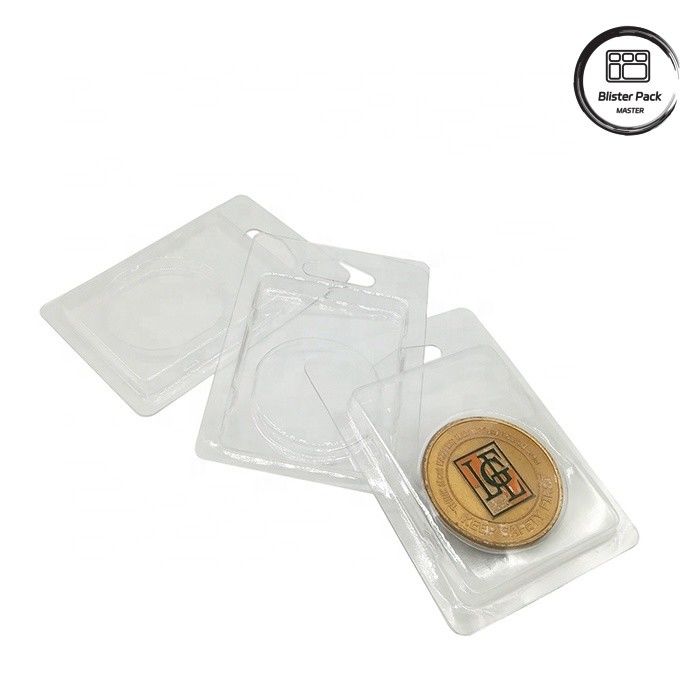 Embalagem em bolhas de plástico transparente personalizada para moedas
