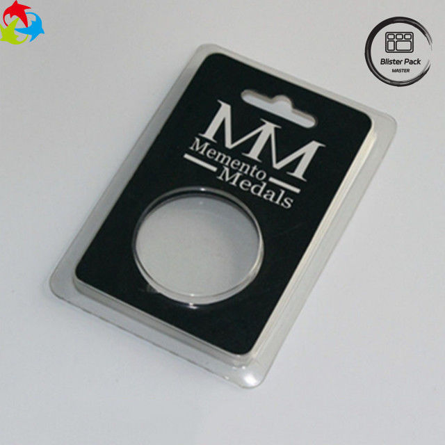 Embalagem em bolhas de plástico transparente personalizada para moedas