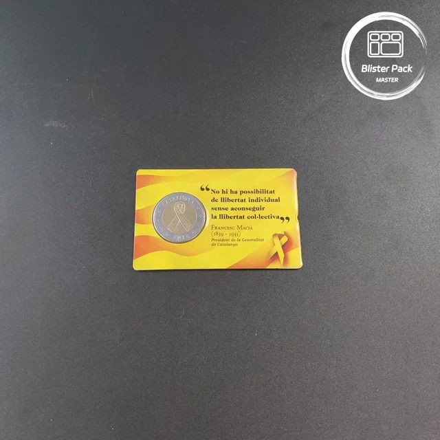 Embalagem em bolhas duplas transparente para moedas com embalagem em cartão