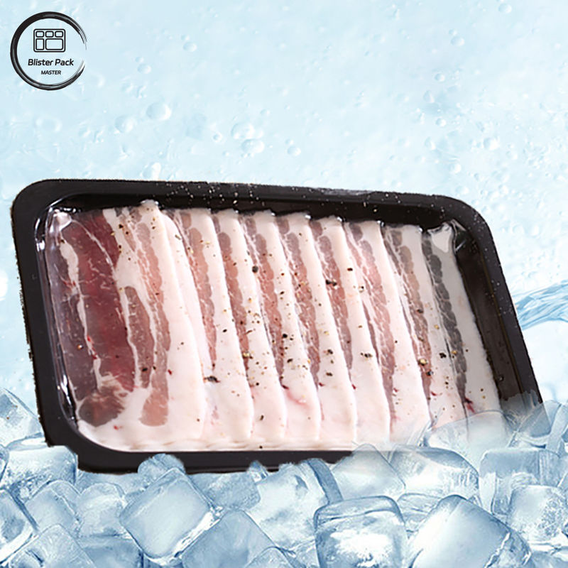 Retort personalizado bandeja de carne PP plástico para ostras e embalagens de carne congelada com selo seguro e design durável