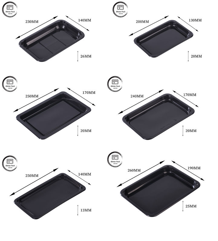 Retort personalizado bandeja de carne PP plástico para ostras e embalagens de carne congelada com selo seguro e design durável