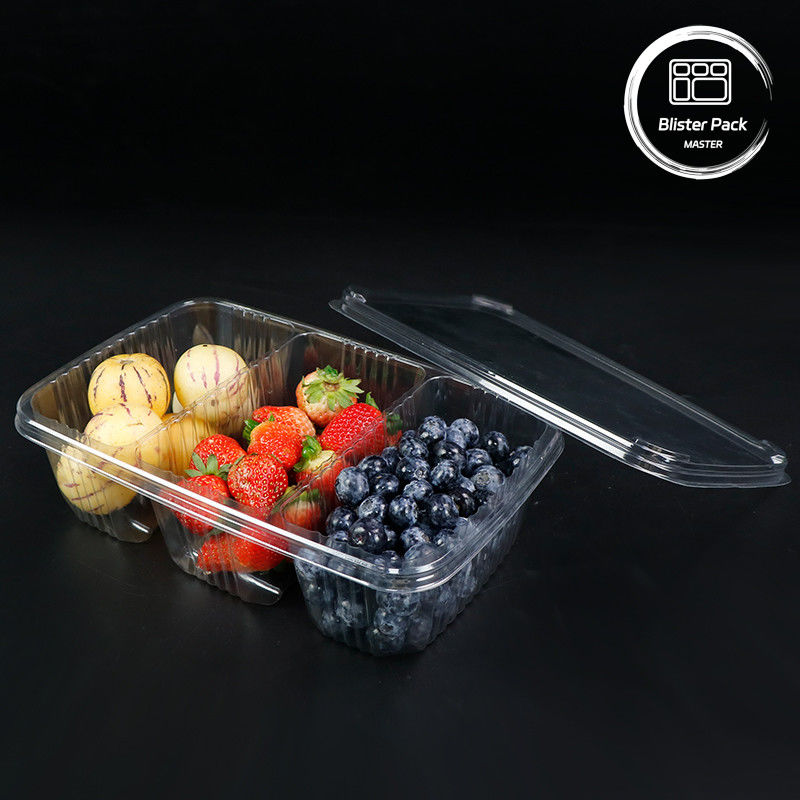 Pré-confecção de frutas Prato de salada de frutas Prato de salada de plástico transparente Embalagem de embalagem Para frescura