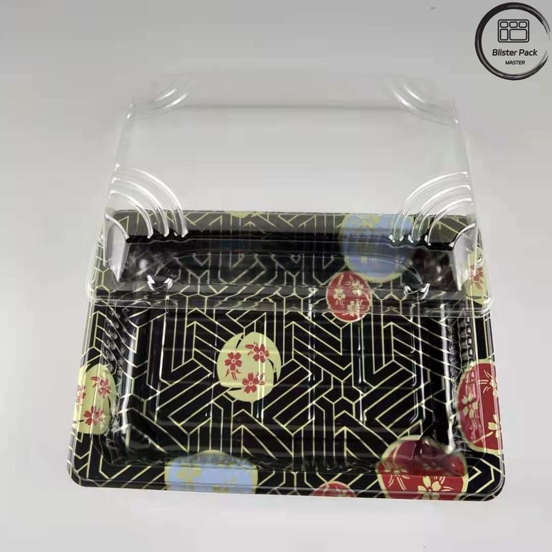 Pacote de bolhas de bandeja de sushi de plástico em relevo de design premium a preços competitivos