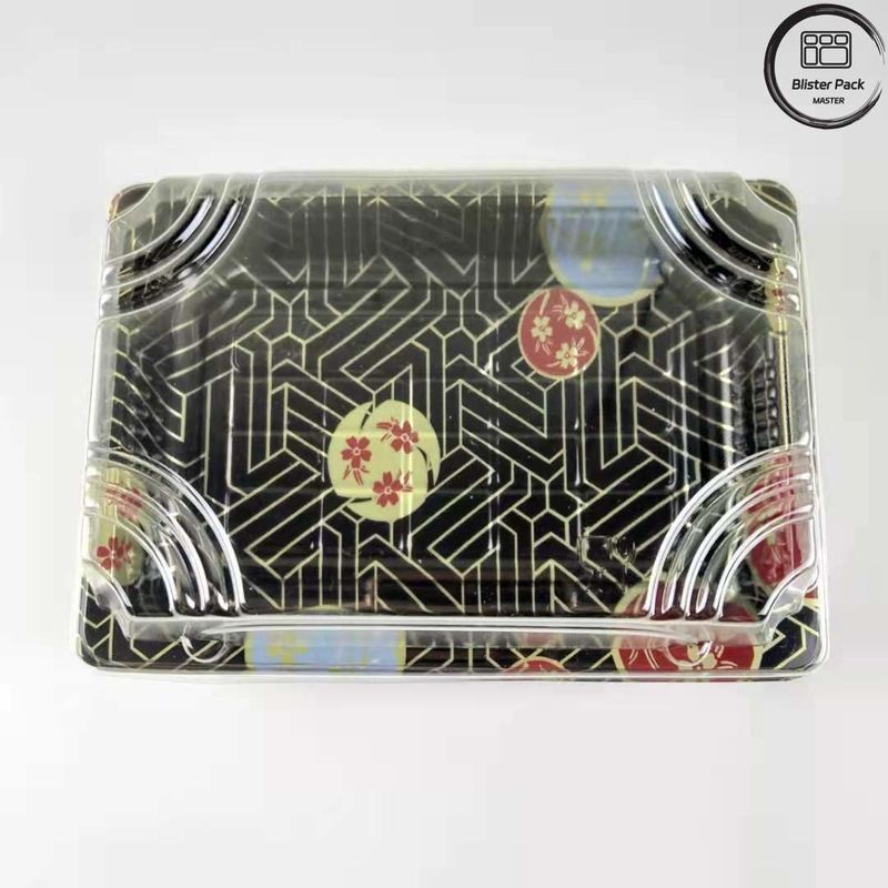 Pacote de bolhas de bandeja de sushi de plástico em relevo de design premium a preços competitivos