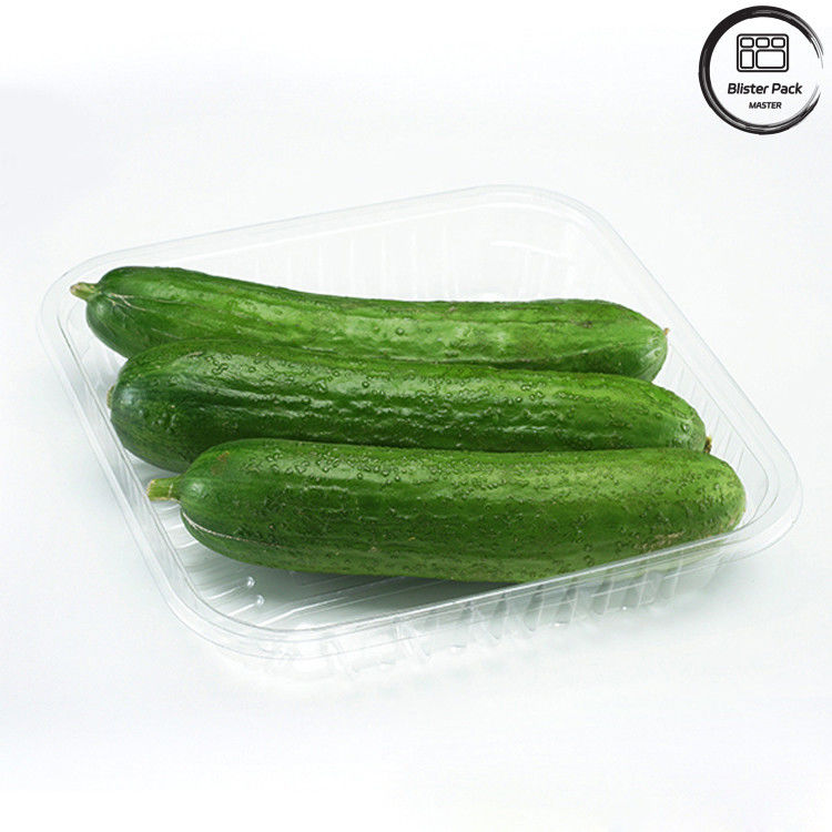 Caixas de frutas e vegetais PET descartáveis para armazenamento seguro e fresco