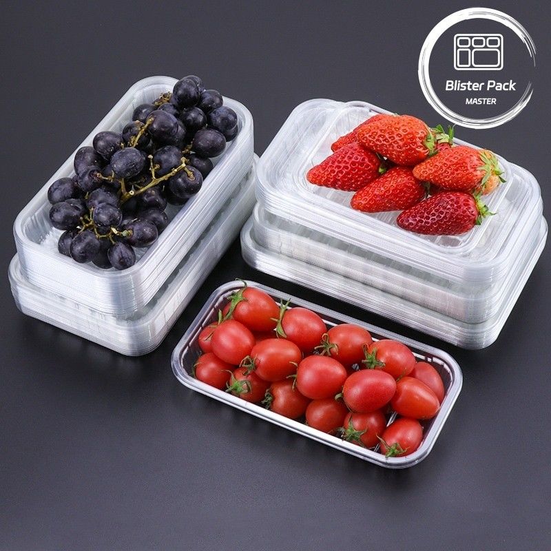 Taça de vegetais frescos e de frutas frescas PET transparente - Ideal para exibição e armazenamento