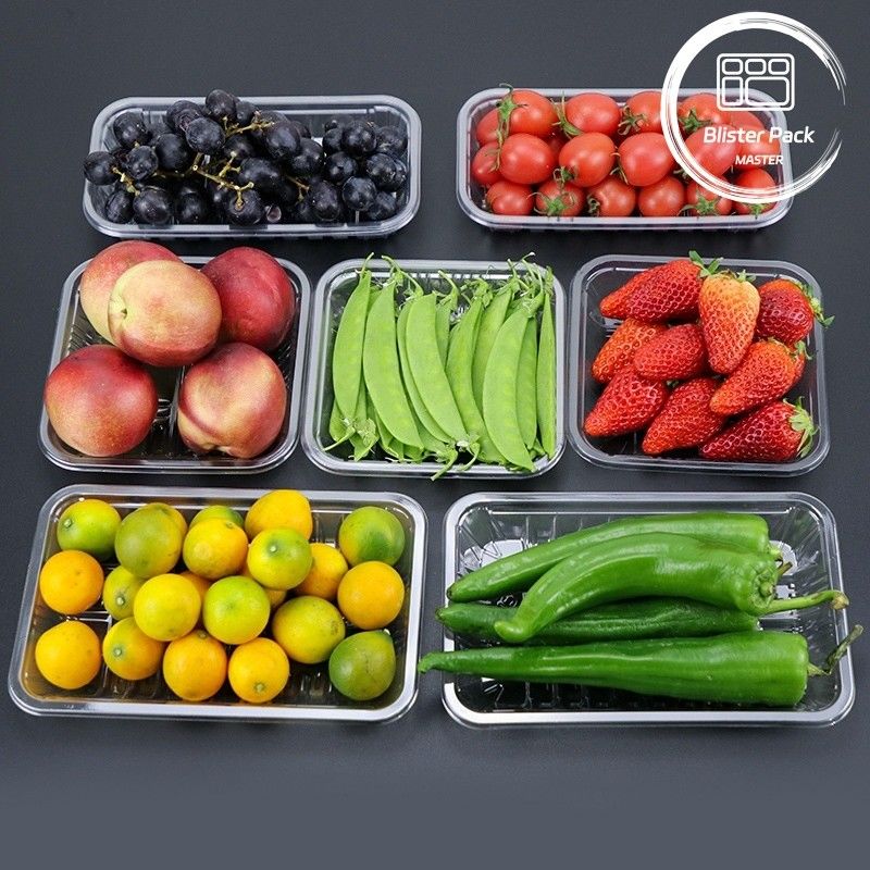 Taça de vegetais frescos e de frutas frescas PET transparente - Ideal para exibição e armazenamento