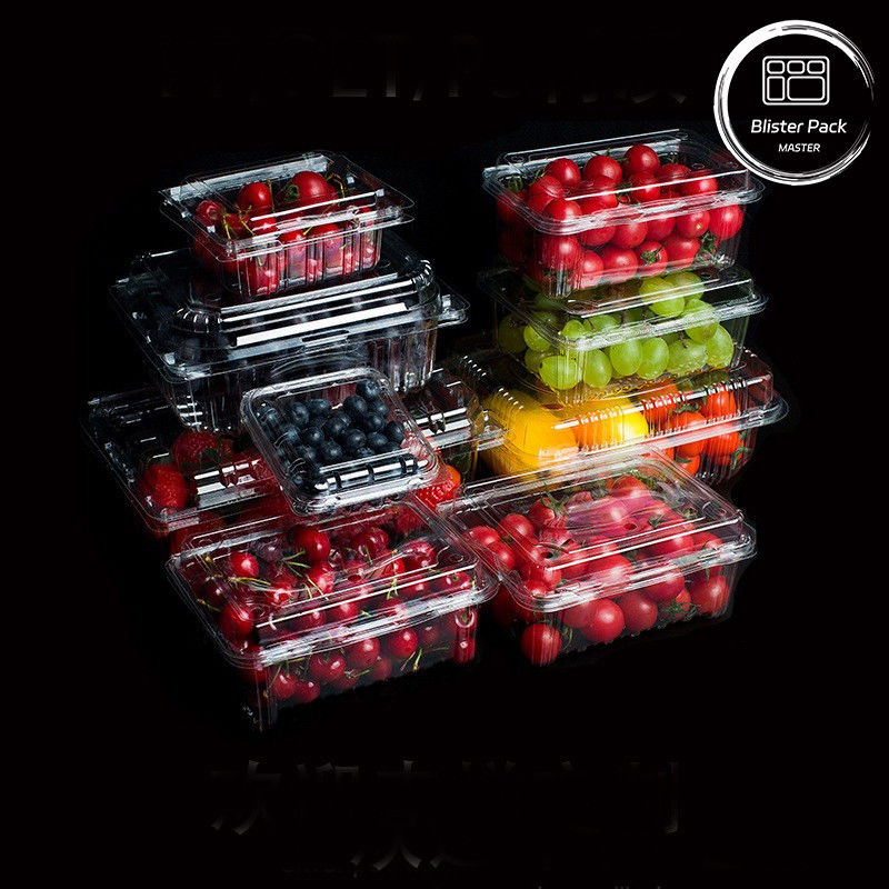 Taça de vegetais frescos e de frutas frescas PET transparente - Ideal para exibição e armazenamento