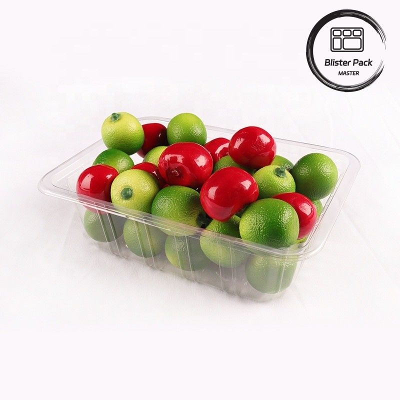 Taça de vegetais frescos e de frutas frescas PET transparente - Ideal para exibição e armazenamento