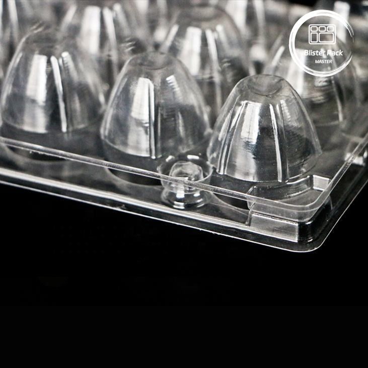 18 Furo Blister descartável Clamshell Quail Egg Box de plástico com embalagem segura