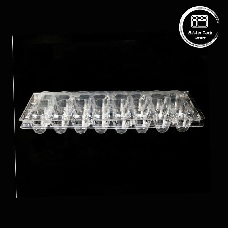 18 Furo Blister descartável Clamshell Quail Egg Box de plástico com embalagem segura
