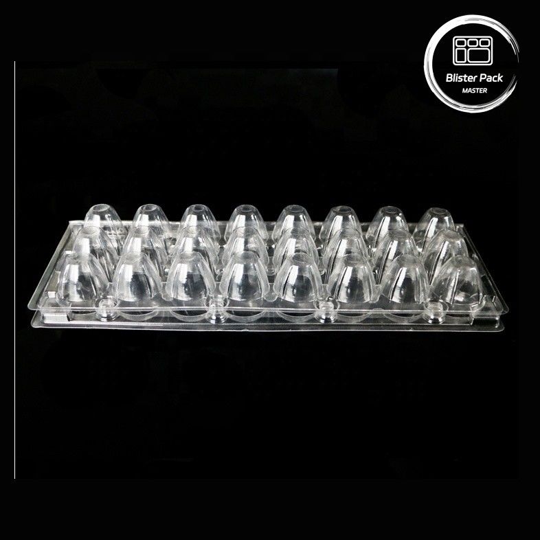 18 Furo Blister descartável Clamshell Quail Egg Box de plástico com embalagem segura