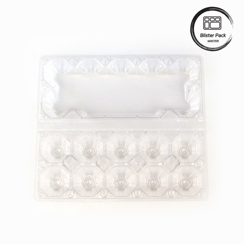 Caixa de ovos de plástico recipiente versátil com 4 a 15 furos Caixas termoformadas personalizadas transparentes