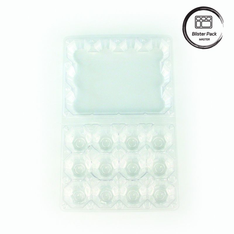 Caixa de ovos de plástico recipiente versátil com 4 a 15 furos Caixas termoformadas personalizadas transparentes