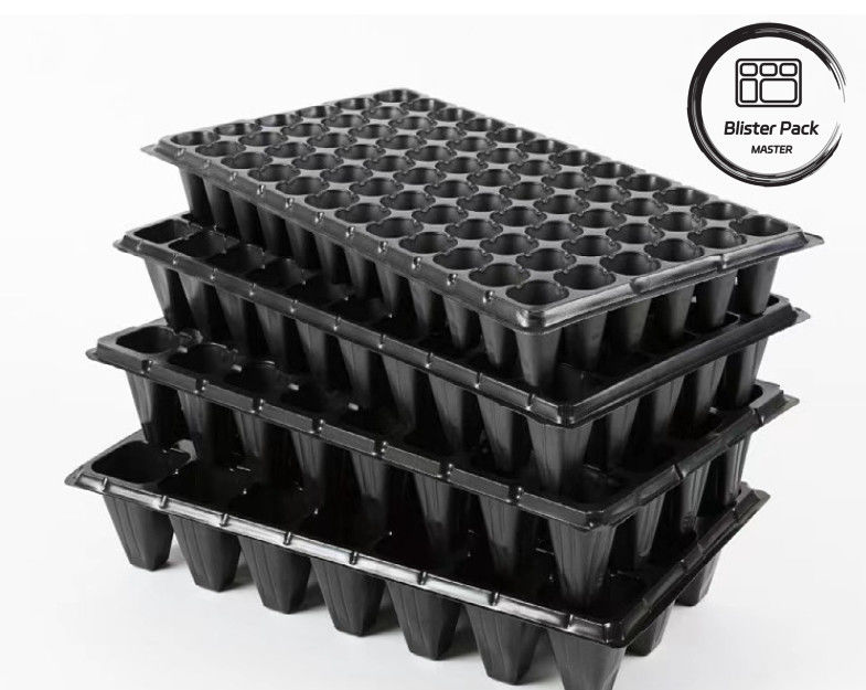 Telas de sementeira de plástico de 72 buracos para criação de sementes Telas de cultivo de plantas de interior ecológicas