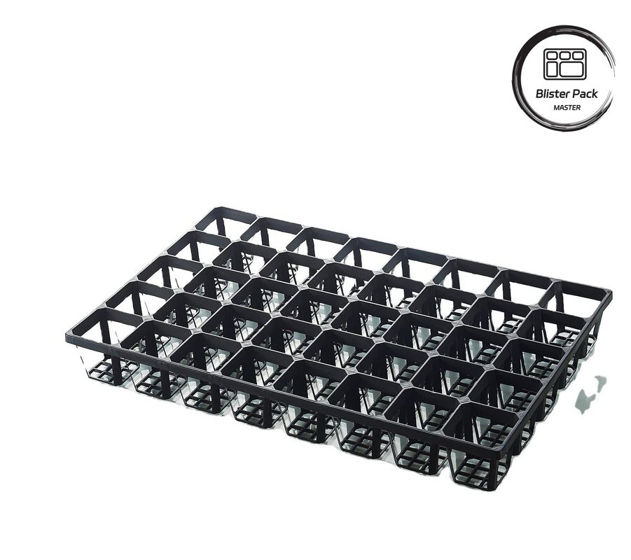 Caixas de sementeira de plástico de tamanhos múltiplos 6, 12, 20, 24, 40 células Duráveis para jardinagem