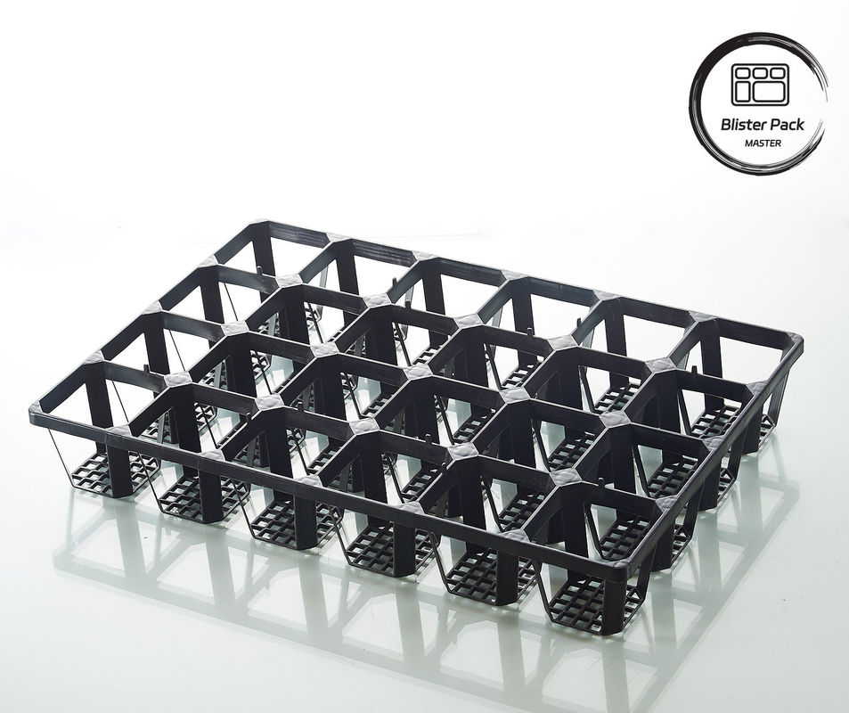 Caixas de sementeira de plástico de tamanhos múltiplos 6, 12, 20, 24, 40 células Duráveis para jardinagem