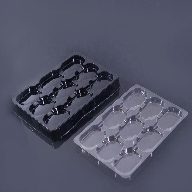Embalagem em bandeja de bolhas de plástico transparente PET de qualidade alimentar personalizada para biscoitos e lanches