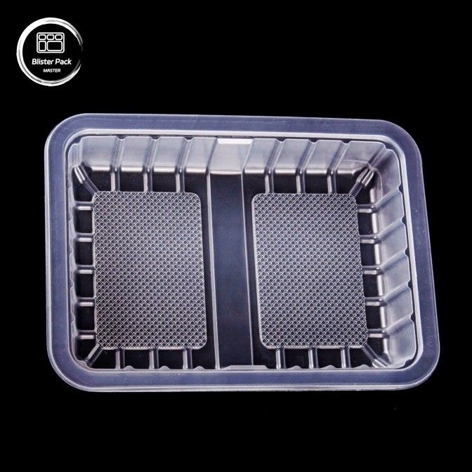Embalagem de plástico transparente de PP de bolhas descartável, com 6 cavidades para chocolate, doces, bolo de lua, muffins e bolinhos