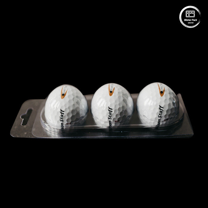 Embalagens personalizadas de bolhas de golfe em plástico transparente de 12 bolhas, embalagens para exibição por atacado