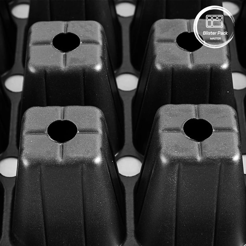 Caixa de sementeira de 50 furos em PS industrial preto Durável e leve para crescimento óptimo